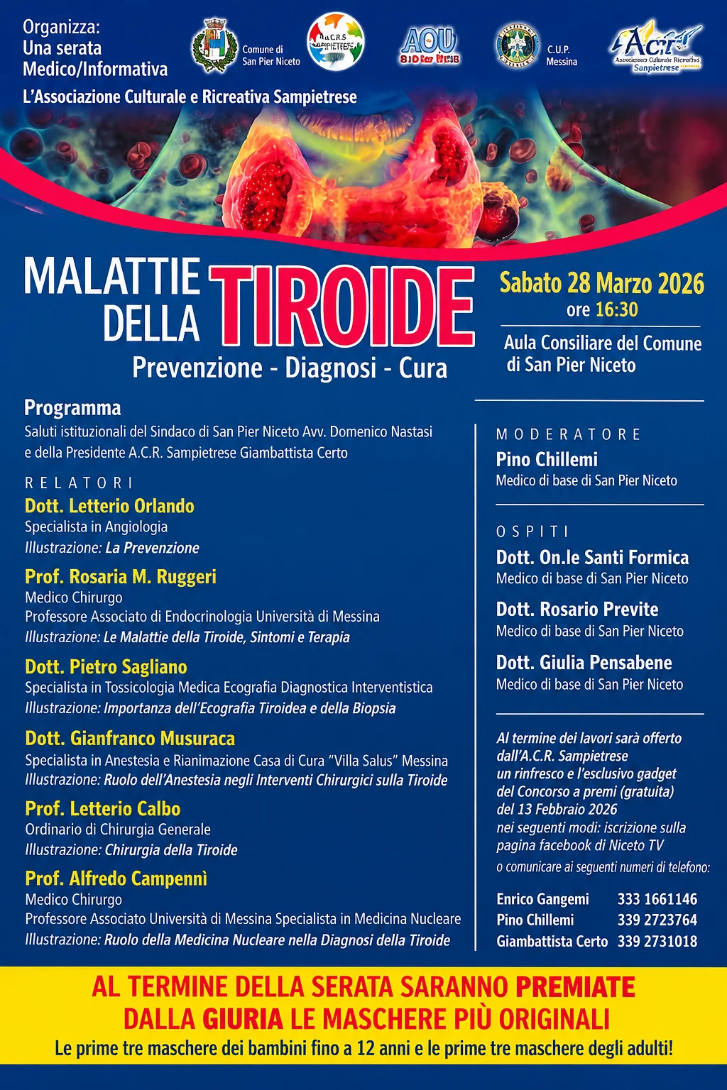 Locandina: Malattie della tiroide: prevenzione, diagnosi e cura